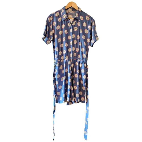 Compania Fantastica Dragon Fruit Pitaya Print Casual Women's Romper Size Medium. - Picture 7 of 16